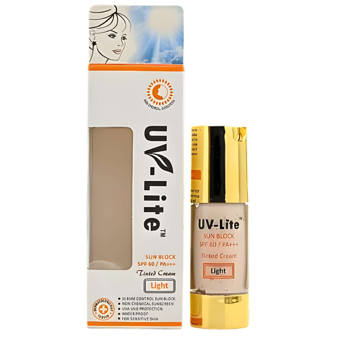  UV Lite Sunblock SPF 60 light - Crystolite Pharmaceuticals