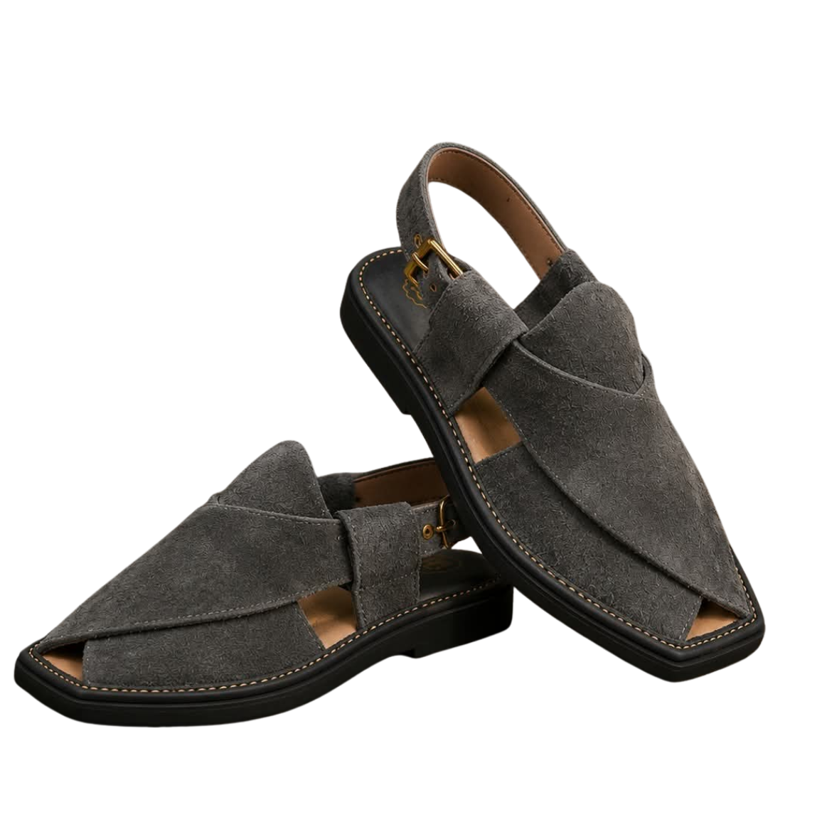 Suede Grey Peshawari Chappal - Dastyar