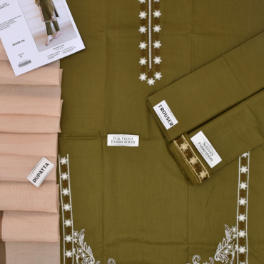 Summer Collection Pure Lawn 3PC Embroidered Suit - Abeera's Brand