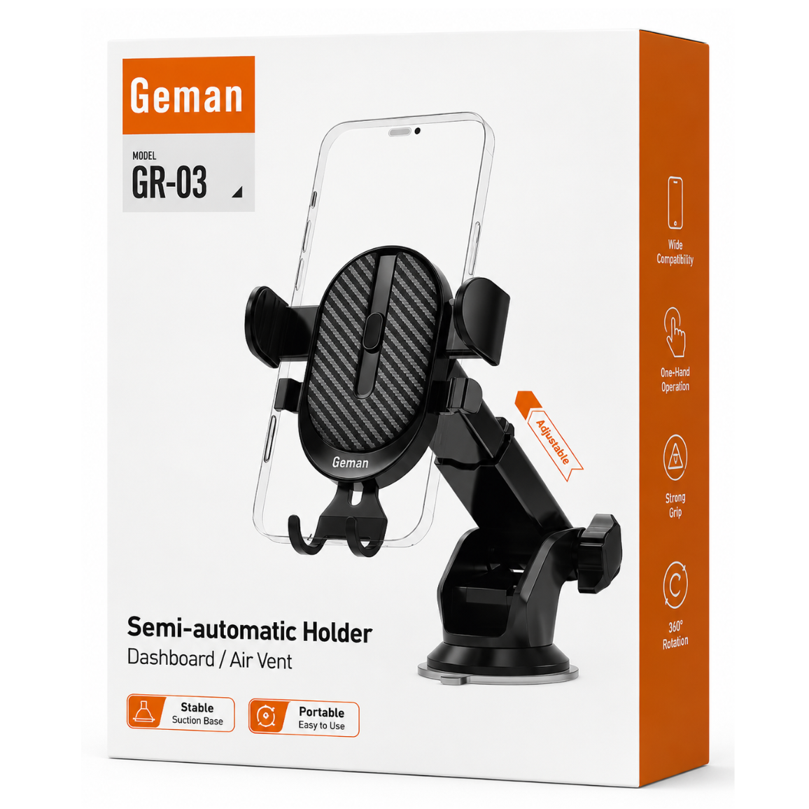 Geman GR-03 Semi-Automatic Car Phone Holder - Geman Accessories