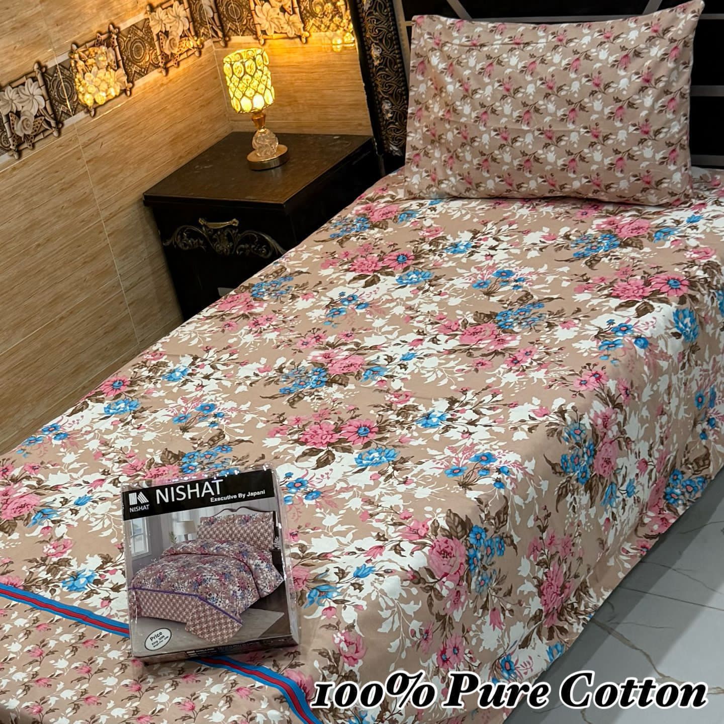 Pure cotton Bedsheet 4 Piece Set - Abeera's Brand