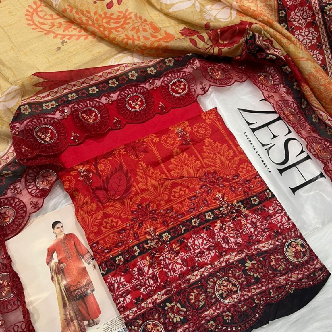 ZESH Lawn Cutwork Summer Collection 2026 - Abeera's Brand