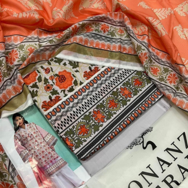 Bonanza Satrangi Lawn 3PC Collection 2026 - Abeera's Brand