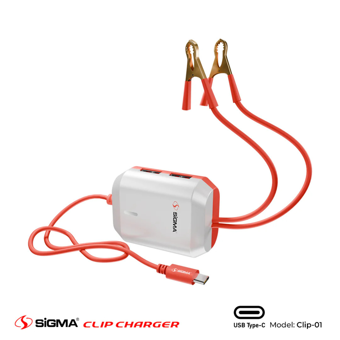 Sigma Clip Charger with 2DC Clamps Clip-1 (Type-C) - Sigma Life Style