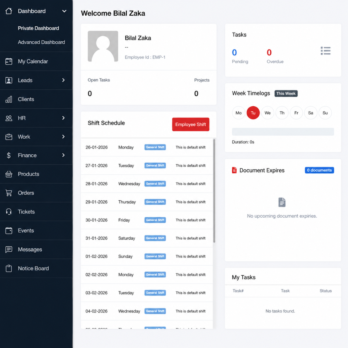 Work Management System | Monthly Access