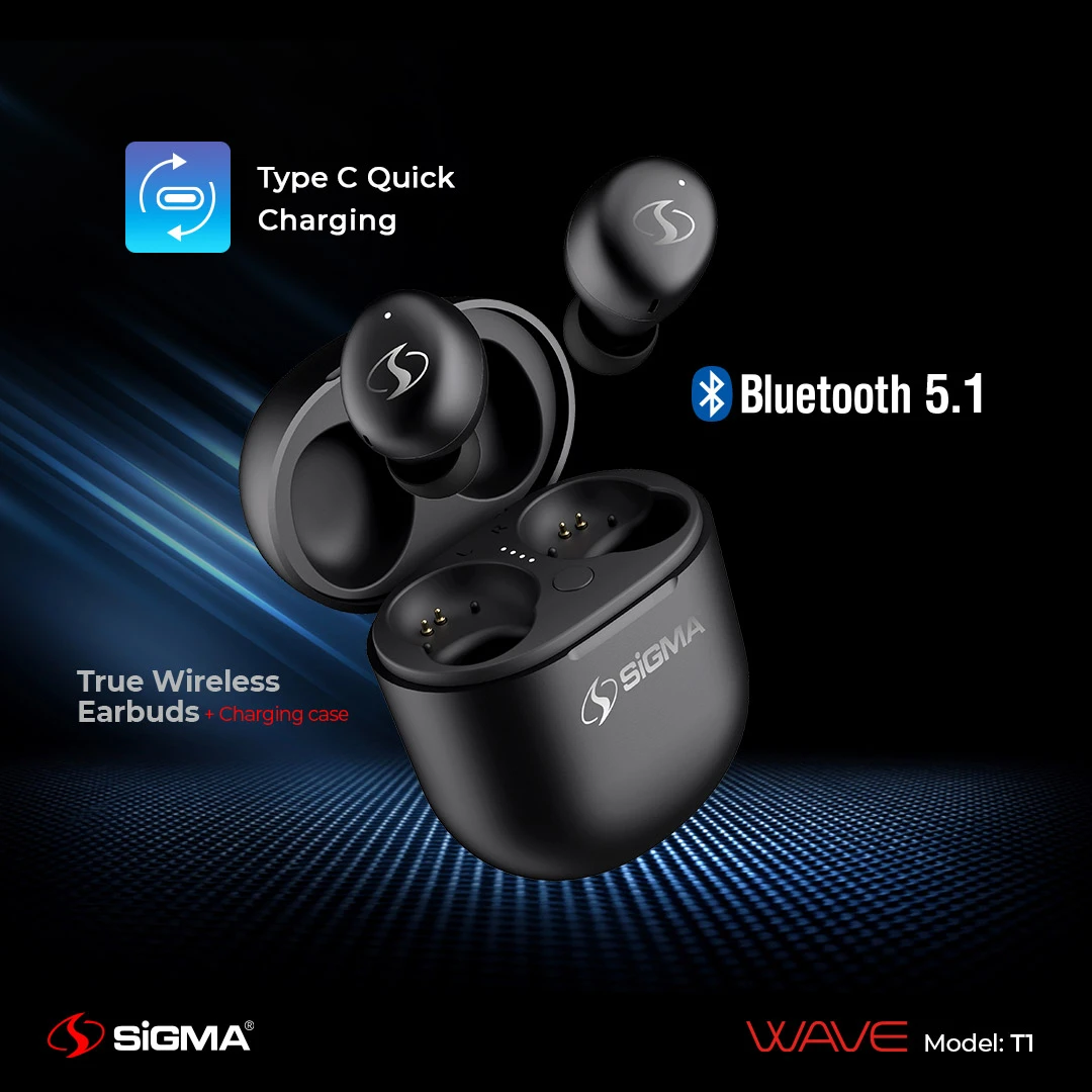 T-1 Tws Earbuds Wave - Sigma Lifestyle