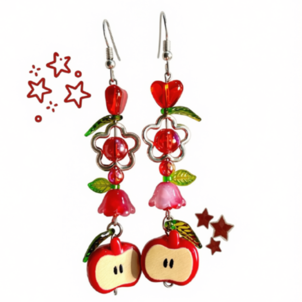 Apple Stylish Earrings - Jellydrop Studio