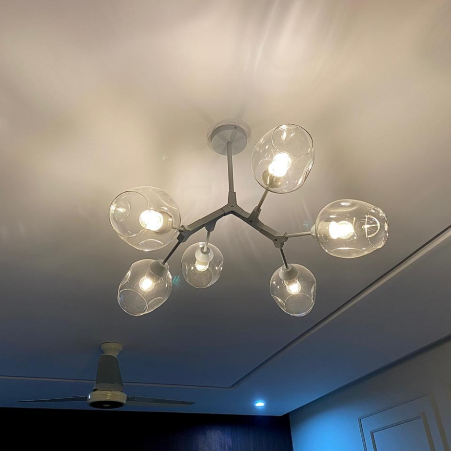 Modern Chandelier 06 Glass - Luxe Lights