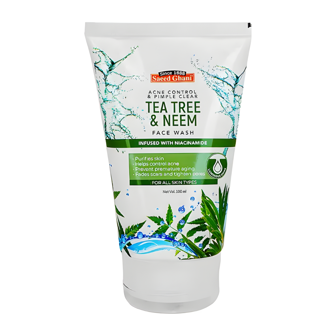 Tea Tree & Neem Control & pimple clear face wash - Saeed Ghani